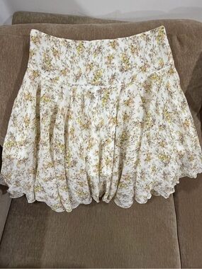 Trish scully Floral White Tiered Maxi Skirt - Women's